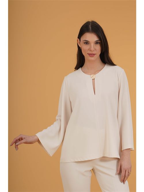 Casacca in viscosa GM by Gai Mattiolo | GM3738BURRO